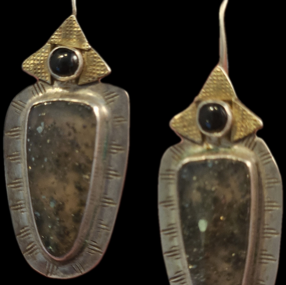 Artisan Crafted Natural Marcasite Earrings